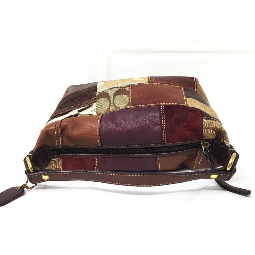 Coach Vintage Mini Holiday Patchwork Demi Suede Legacy Pochette Y2K - Picture 6 of 9